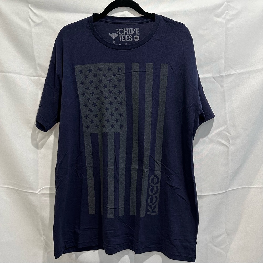 Chive Tees Men's Dark Blue Graphic T-Shirt
